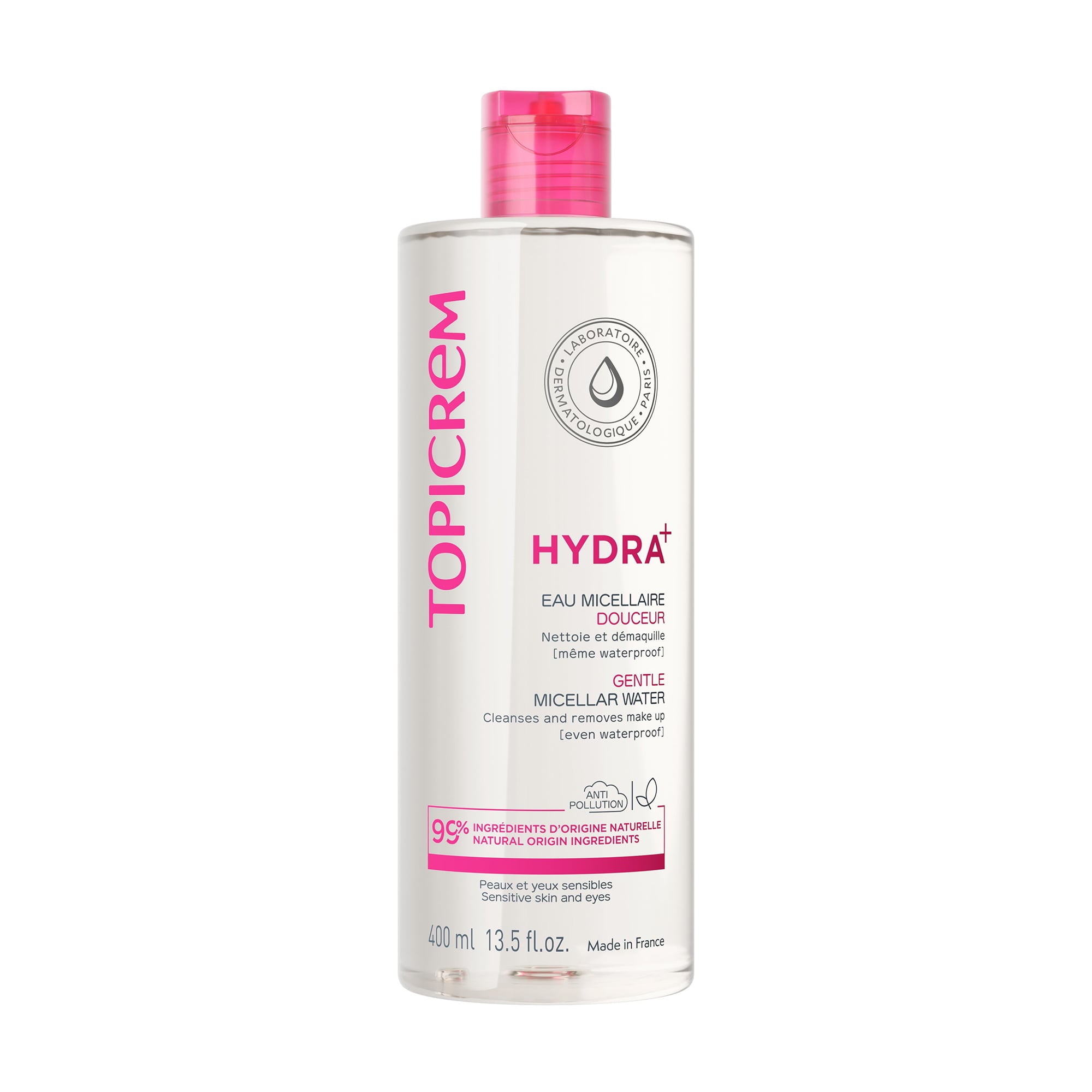 Міцелярна вода для обличчя Topicrem Gentle Micellar Water Face &amp; Eyes для сухої та чутливої шкіри, 400 мл